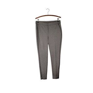 Chicos Mini-Houndstooth Leggings Ponte Piping Faux Fly Chicos Size 1 US Size 8